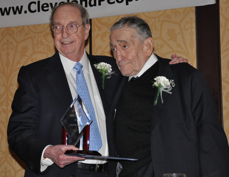 Inductee Albert Ratner with Sam Miller