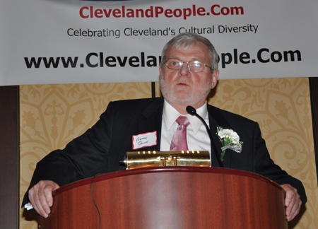 Gerry Quinn at Hall of Fame podium