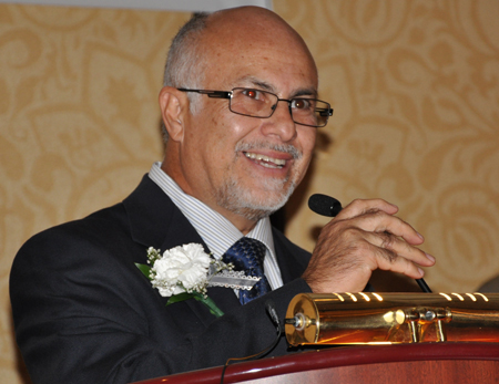 Luis Martinez at podium