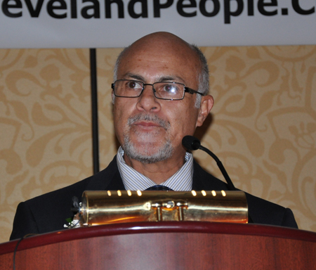 Luis Martinez at podium