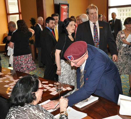 Signing in at Cleveland International Hall of Fame - Thanks to Pat Hanson, Pat Mugridge, Bridget Marok and Anita Kazarian