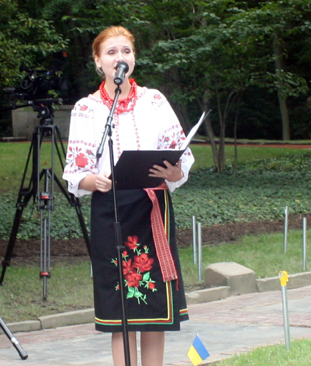 Christina Skabyk of the Zorya Ukrainian Women's Ensemble