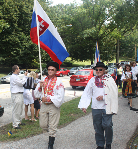 George Terbrack and John Keleciny with Slovak flag