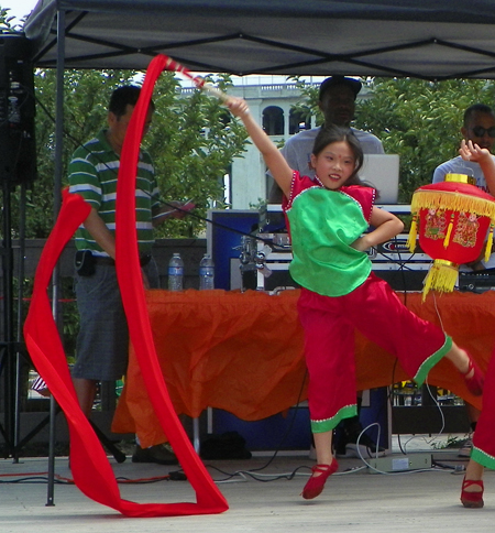 Happy Drum Dance by young Chinese Americans in Cleveland