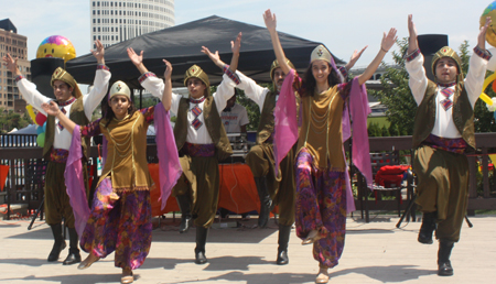 Ajyal performing dabke, a  Lebanese Folk line dance 