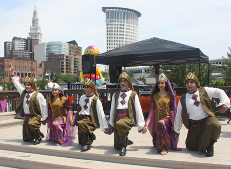 Ajyal performing dabke, a  Lebanese Folk line dance 