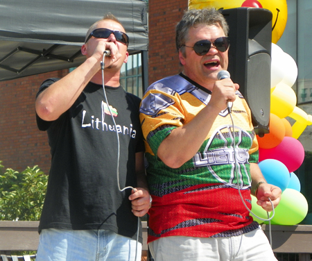 Eugene Dicevicius and Romas Zableckas at Cleveland 216th birthday party