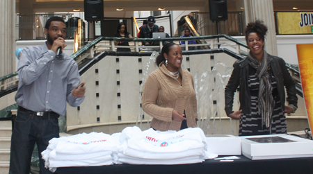 Alonzo Mitchell, Erika Mason and Candace Brown