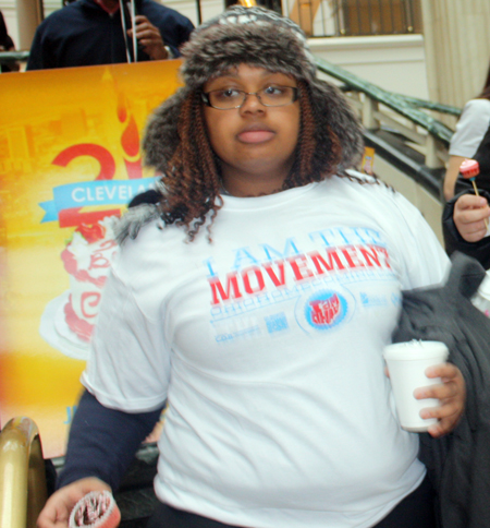 girl wearing new Ohio Homecoming t-shirts