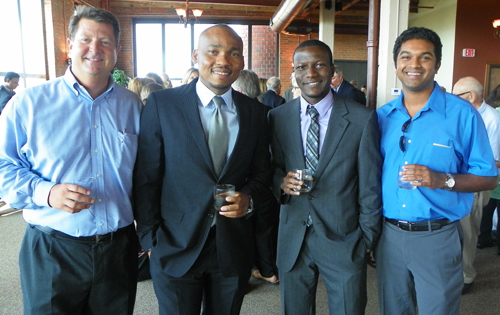 Matt Dierker, Obinna Muoh, Jibril Shehu, Rahul Pavanan at launch of Ariel International Center