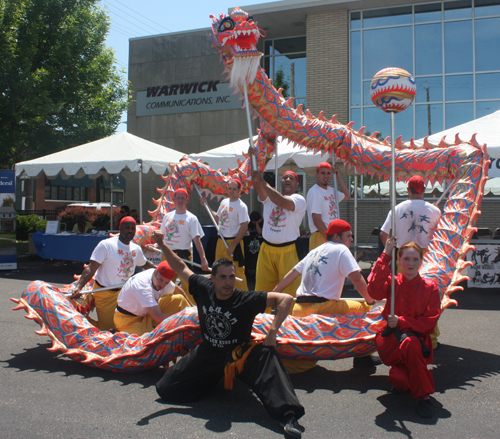 Wah Lum Kung Fu of Columbus Ohio performing a traditional Chinese Dragon Dance 