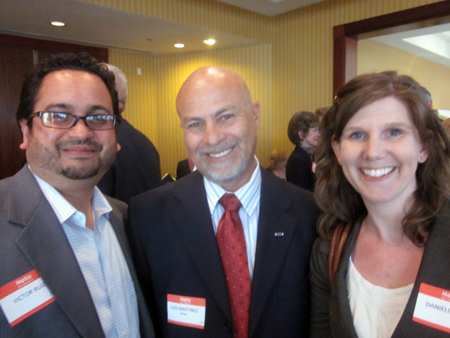 Luis Martinez with Victor and Danielle Ruiz