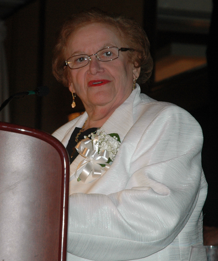 Congresswoman Mary Rose Oakar speaking at Cleveland International Hall of Fame