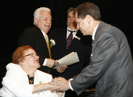 Mary Rose Oakar and Dick Russ