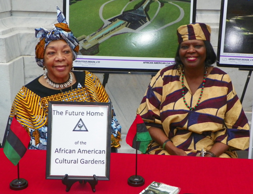 African-American Cultural Garden table at the Atrium