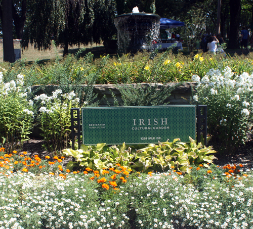 Irish Cultural Garden sign