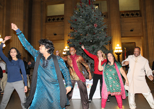 Dance jam at WIN-NEO party at Cleveland City Hall