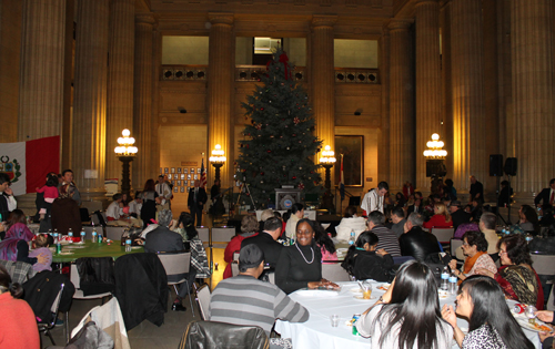 City Hall Rotunda WIN-NEO party crowd