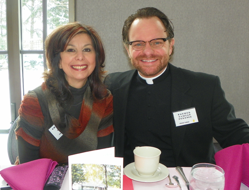 Christine Pappas and Fr. Damian Ference