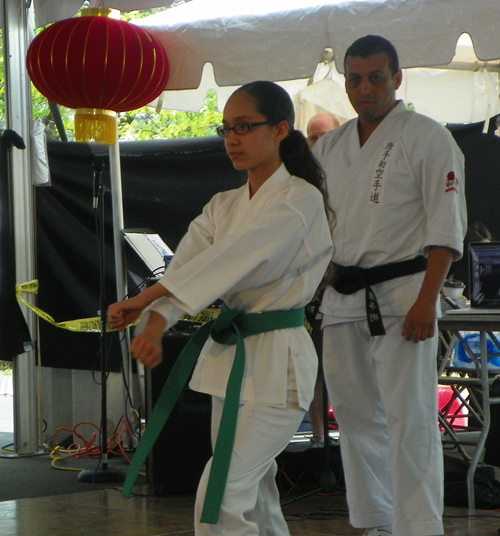 Martial Arts demo by girls from Yes I CAN Karate in Cleveland