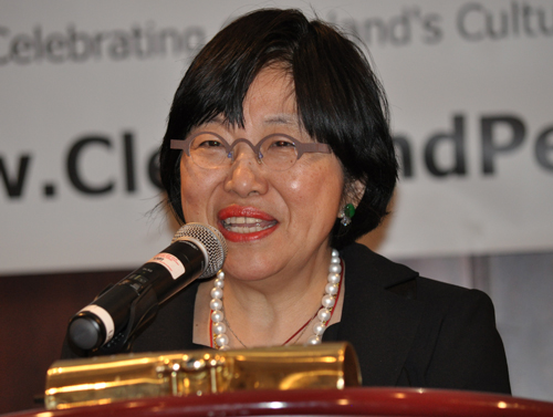 Margaret Wong giving keynote address