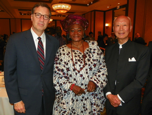 David Fleshler, Nigerian Ambassador Dr. (Mrs.) Sarah Jibri and Anthony Yen