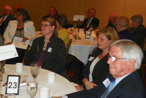 Irish American Archive Society table - Maggie Lynch with Jim Brennan and
