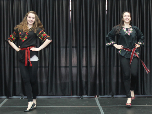 Ukrainian students dancing