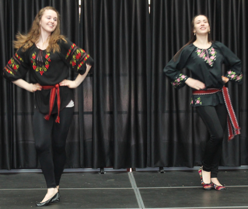 Ukrainian students dancing