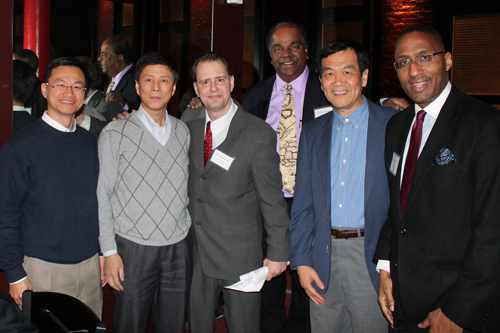 Richard Herman, Pradip Kamat, Councilman Zack Reed and friends