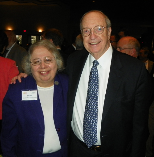 Sister Judith Ann Karam and Albert Ratner