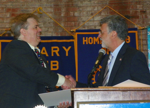 Dan Hanson and Mayor Jackson