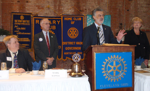 Dan Hanson, Mark Wipper, Cleveland Mayor Frank G. Jackson and Ingrida Bublys