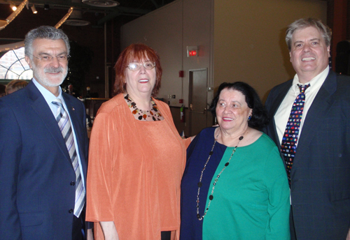 Cleveland Mayor Frank G. Jackson with Debbie, Pat and Dan Hanson