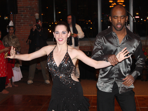Brittany Carbaugh and Wardell Dumas performed a Mambo and Bachata dance 