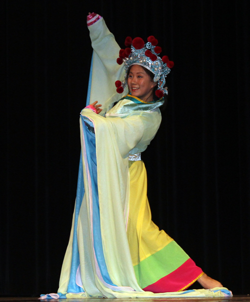 Yin Tang performing Chinese Dance at the Cleveland Museum of Natural History's opening celebration event for the Traveling the Silk Road exhibit