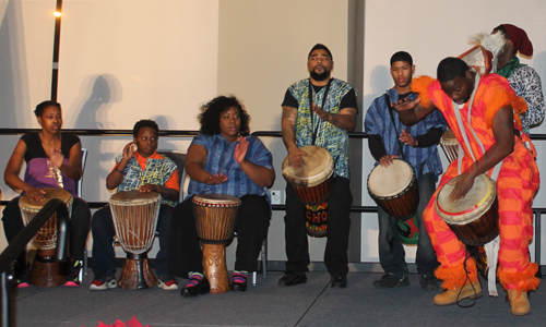 Golden Ciphers perform West African drumming from Guinea 