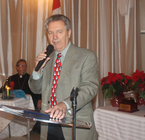 Judge Ralph Perk Jr at podium