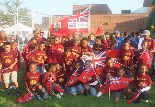 Young athletes from Bermuda Posing at the 2015 Continental Cup