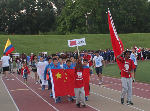 Parade of Athletes at the opening ceremony of the 2015 Continental Cup in Cleveland Ohio