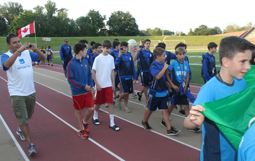 Parade of Athletes at the opening ceremony of the 2015 Continental Cup in Cleveland Ohio