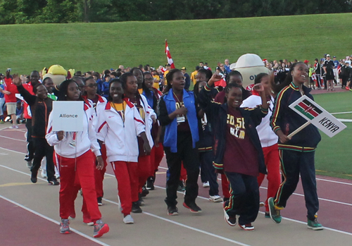 Parade of Athletes at the opening ceremony of the 2015 Continental Cup in Cleveland Ohio