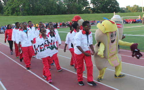 Parade of Athletes at the opening ceremony of the 2015 Continental Cup in Cleveland Ohio