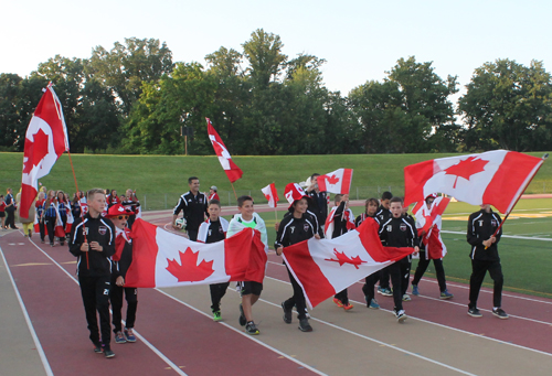 Parade of Athletes at the opening ceremony of the 2015 Continental Cup in Cleveland Ohio