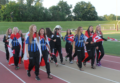 Parade of Athletes at the opening ceremony of the 2015 Continental Cup in Cleveland Ohio