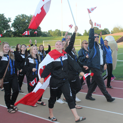 Parade of Athletes at the opening ceremony of the 2015 Continental Cup in Cleveland Ohio