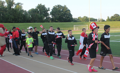 Parade of Athletes at the opening ceremony of the 2015 Continental Cup in Cleveland Ohio