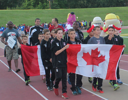 Parade of Athletes at the opening ceremony of the 2015 Continental Cup in Cleveland Ohio