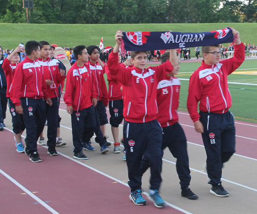 Parade of Athletes at the opening ceremony of the 2015 Continental Cup in Cleveland Ohio