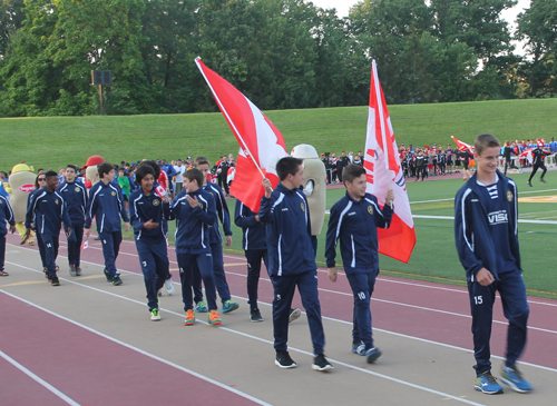 Parade of Athletes at the opening ceremony of the 2015 Continental Cup in Cleveland Ohio